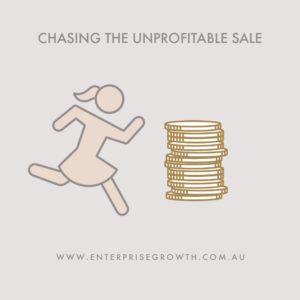 Chasing the unprofitable sale