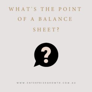 What's the point of a balance sheet?